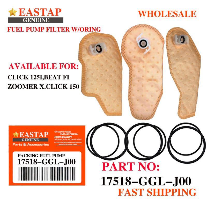 กรองปั้มน้ํามัน W/ Oring Set สําหรับ Click 125i, Beat Fi, Zoomer X,Click 150 17518-GGL-J00