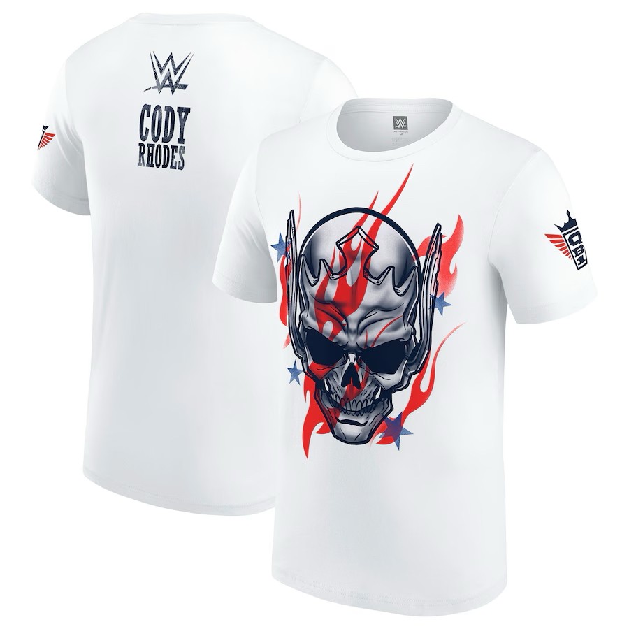 เสื้อยืดผู้ชาย WWE American Nightmare Cody Rhodes 100% ฝ้าย คอเต่า