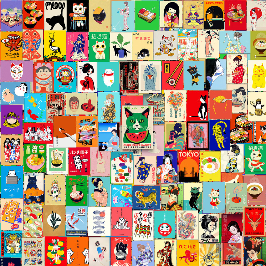 120ชิ้น/เซ็ต ศิลปะโชวะย้อนยุคญี่ปุ่น . โปสเตอร์ Koharubiyori Q-2 สติ๊กเกอร์คู่มือไดอารี่ขนาดเล็ก (ขนาด:2~3 ซม.) DIY แฟชั่นสมุดภาพอัลบั้มตกแต่ง Decals สติกเกอร์