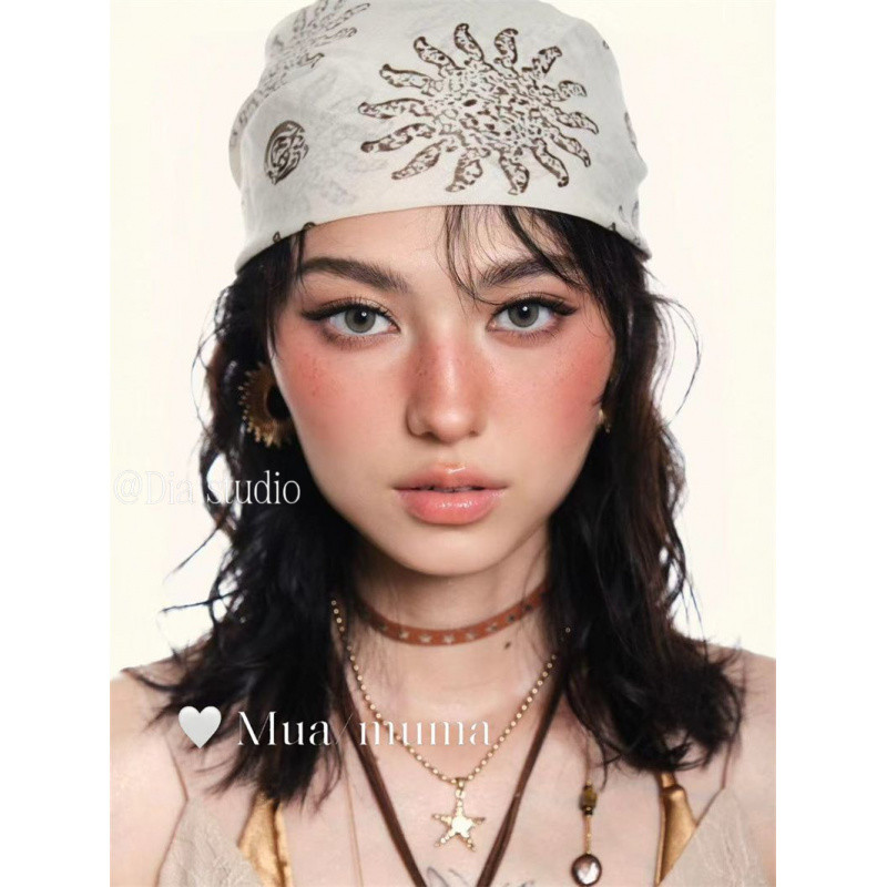 American Retro Sunflower Square Scarf High-End Hip-Hop Street Dance Headscarf