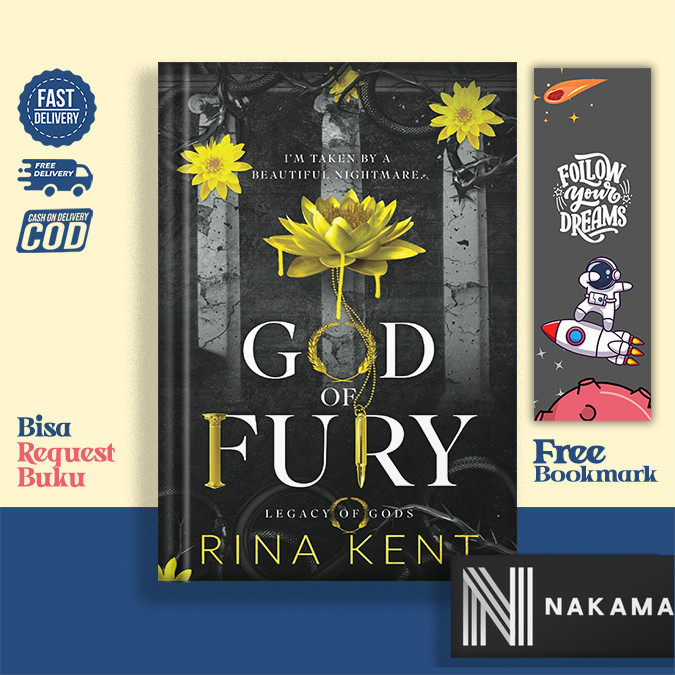 God of Fury: A Dark MM College Romance (Legacy of Gods) โดย Rina Kent (หนังสือ 5) เวอร์ชันภาษาอังกฤษ