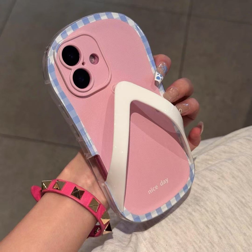 รองเท้าแตะตลกปลอกใสสําหรับiPhone 17 Air 16 15 14 Plus 13 12 11 Pro Max Soft Caseคลุมทั้งหมด | TX TX - รูปที่ 3