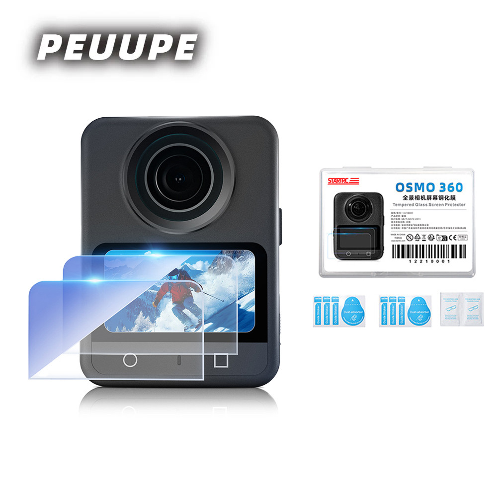 เหมาะสําหรับ DJI OSMO360 กล้องพาโนรามา HD ฟิล์มนิรภัยป้องกันรอยขีดข่วนฟิล์มหน้าจอป้องกันการระเบิด DJI OSMO360 ป้องกัน F