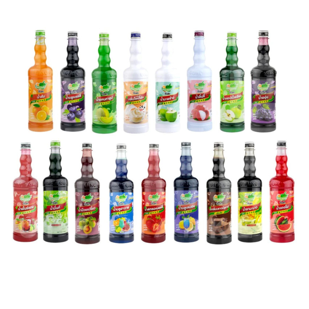 DingFong Fruit Squash Syrup น้ำผลไม้ติ่งฟง ผลิตภัณฑ์กลุ่มน้ำผลไม้ (760ml)