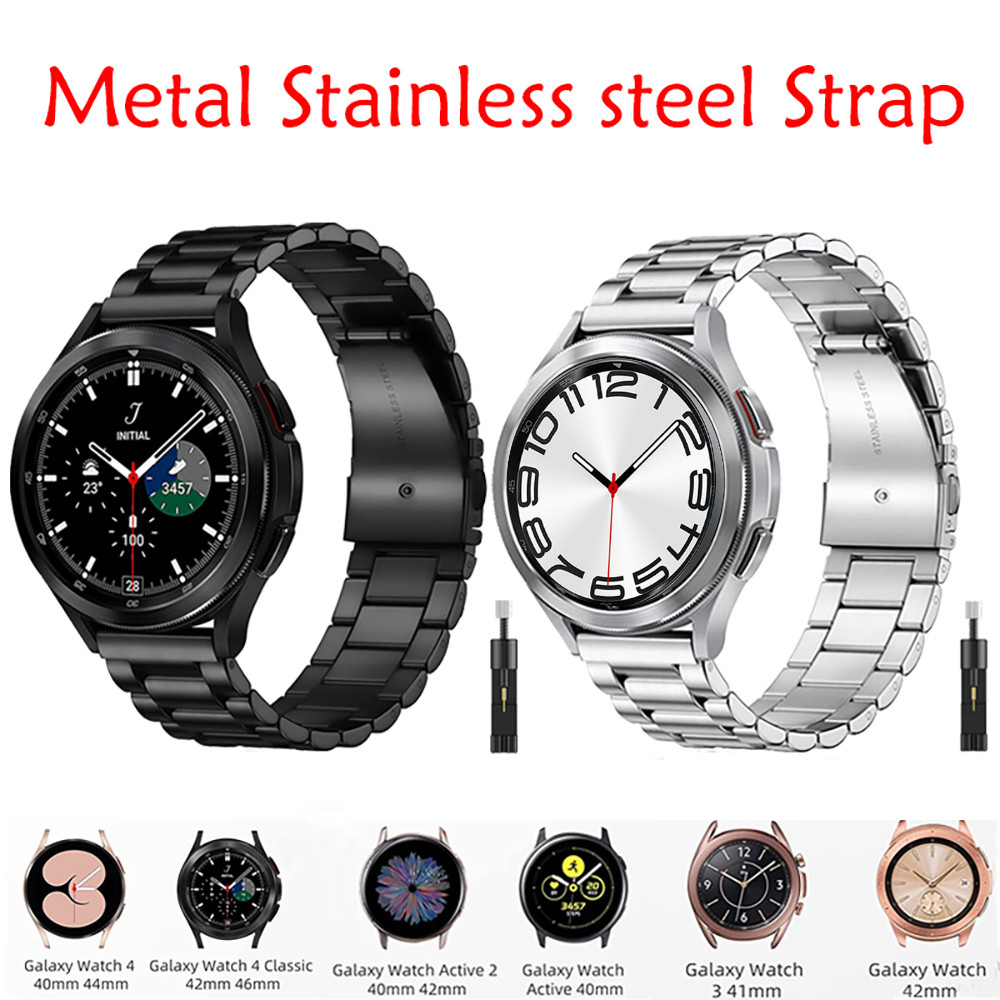 Strap for Samsung Galaxy Watch 7/6/5/4 40mm 44mm Stainless Steel Band Galaxy Watch 6/4 Classic 47mm 
