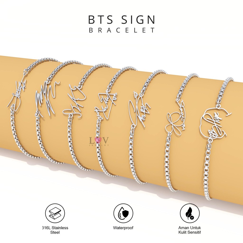 BTS ARMY Bracelet Sign Korean Kpop Gift Bias Jungkook V Jimin - BTS Sign Bracelet