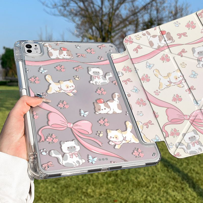 เคสป้องกันสําหรับ iPad Air 13 นิ้ว Gen7/8/9th 10th pro 12.9 Air1/2 Air5/6/7 Mini4/5/6 2025 A16 gen11th Gen5/6 2024 pro11 air 11 นิ้วการ์ตูนน่ารักแท็บเล็ต
