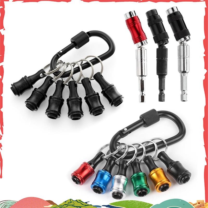 3 Pivoting Bit Tip Holder และ 12 Bit Holder พวงกุญแจ 1/4 นิ้ว Pivot เจาะ Bit Holder Quick Release Kn