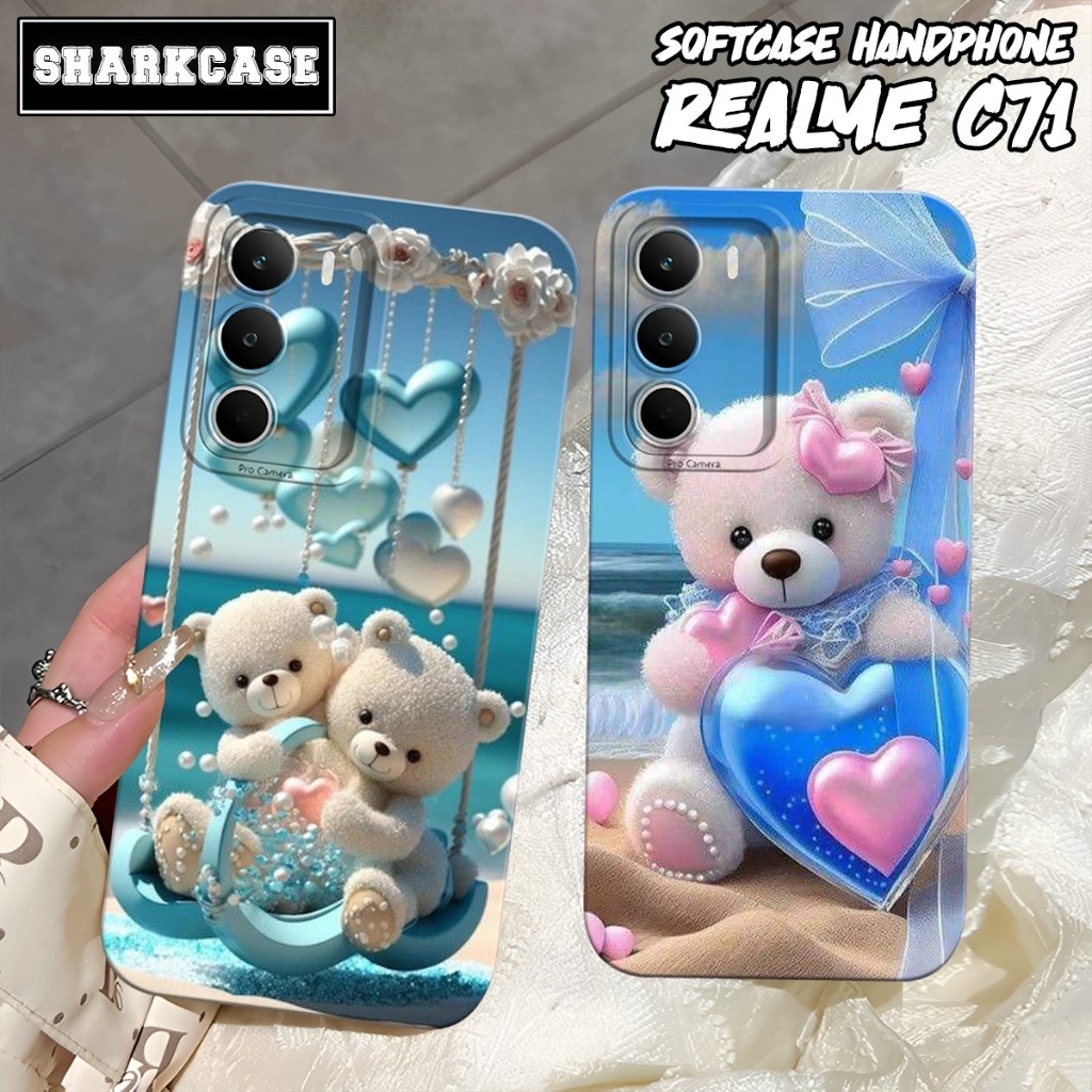 Case Realme C71 4G 2025 / Realme C75 / Realme C75X - Contemporary Cute Bear Motif - Softcase Pro Cam