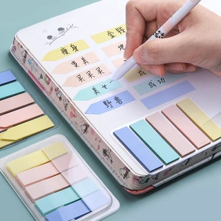 Index คั่นหนังสือ 5 สีต่อแพ็ค แบบกล่อง กันน้ำ พร้อมแถบกาวในตัว ใช้งานสะดวก (Sticky Notes)