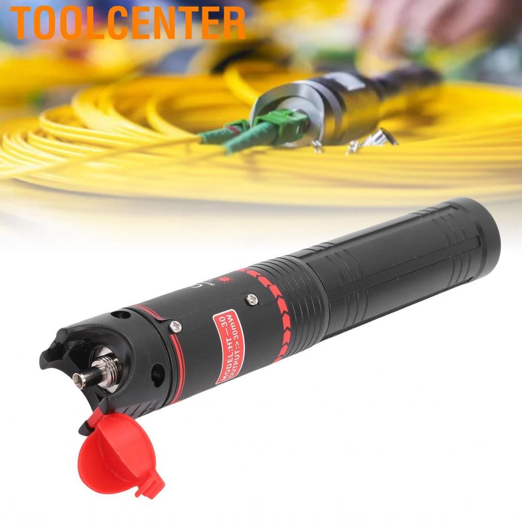 ToolCenter ปากกาทดสอบไฟเบอร์ออปติกขั้วต่อตัวเชื่อมต่อสายเคเบิลออพติคอลแบบออพติคอล 650 ± 10nm ความยาว