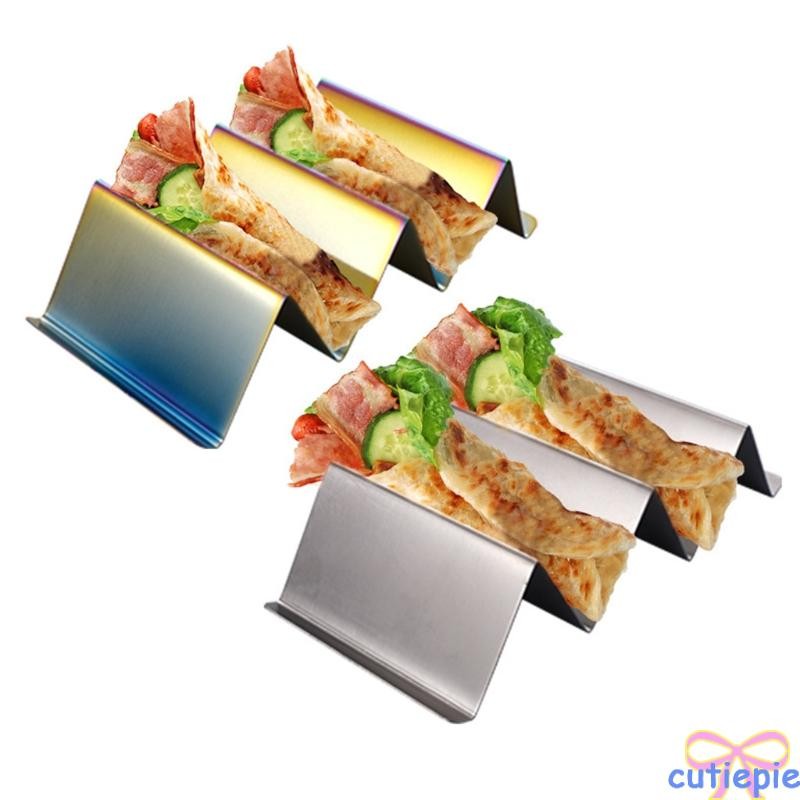 Cutie Stainless Steel Taco Holder Stand Taco Rack สําหรับ Hard Soft-Shell Taco สําหรับเตาอบ