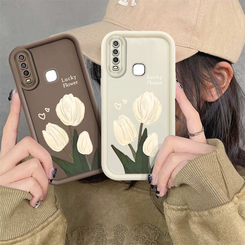 TPU ซิลิโคนนุ่มเคสโทรศัพท์สําหรับ VIVO Y17 Y15 Y12i Y3S2020 Y12 1940 1906 1904 1902 1901 Y11 Y20 Y20S Y20T Y12S Y11S Y20i Y12A ทิวลิปป้องกันกรณี