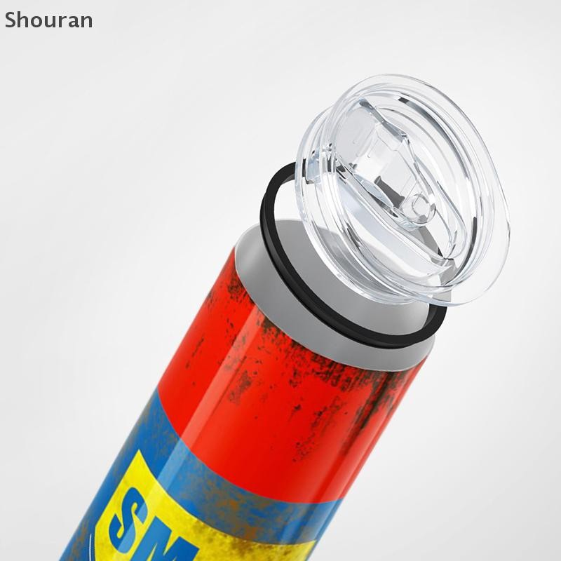 (niangben888) WD40 แก้วเก็บความร้อนลายสกปรก,แก้วน้ําสแตนเลสหุ้มฉนวนขนาด 20 ออนซ์พร้อมฝาปิด,กระติกน้ํ