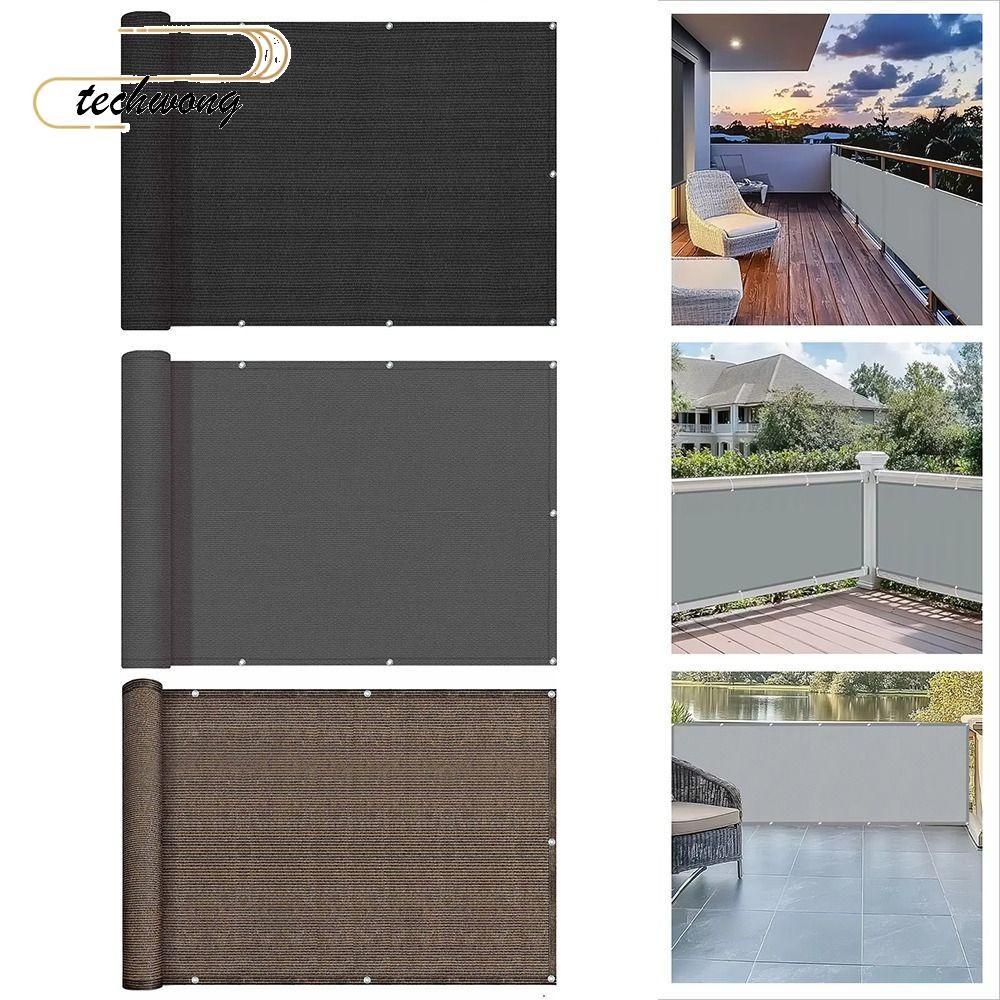 TECHWONG Sun Shading Sails, กันน้ํา 3/5/6M ระเบียง Shade ผ้า, คุณภาพสูงรั้ว Garden Porch สระว่ายน้ํา