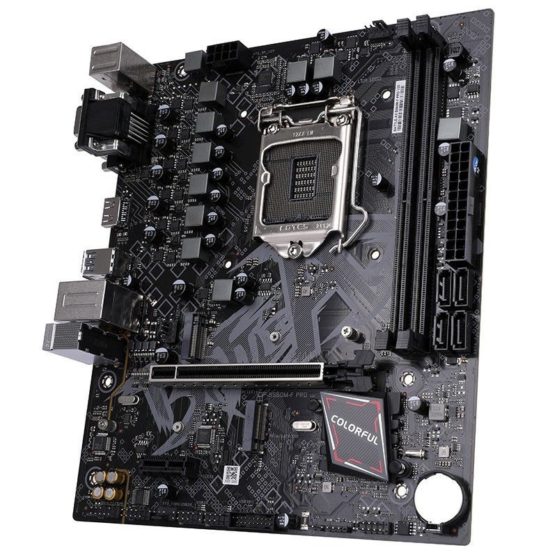 สีสัน Rainbow B560M-F PRO V20 เดสก์ท็อป Disassembly เมนบอร์ดรองรับ Intel10-11 รุ่น CPU DDR4