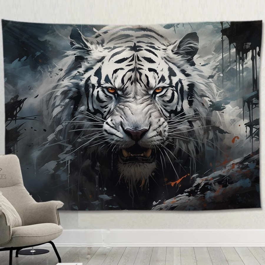 ที เสือพื้นหลังผ้าสัตว์พรม ซอก ผ้าผนังห้องนอนรูปแบบห้องผ้าใบหอพักผนังปกน่าเกลียดผ้า