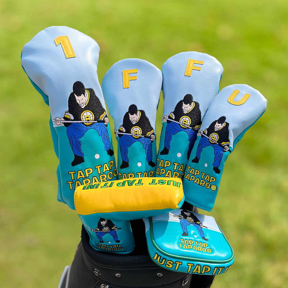 TAPAROO Golf Man Golf Head Covers สําหรับไดร์เวอร์ Fairway Woods Hybrid และ Putter Cover