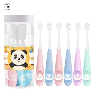 YODO แปรงสีฟันเด็กขนนุ่ม แพ็ค 6 ด้าม (แบบกระป๋อง) แปรงสีฟันเด็กน่ารัก แปรงสีฟันเด็ก