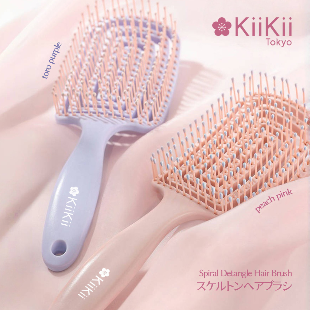 KiiKii Beauty หวีผม หวี หวีนวดผม หวีแอร์รี่ หวีกระดูก โค้งรับศีรษะ ช่วยเกล้าผม  ไม่กินผม