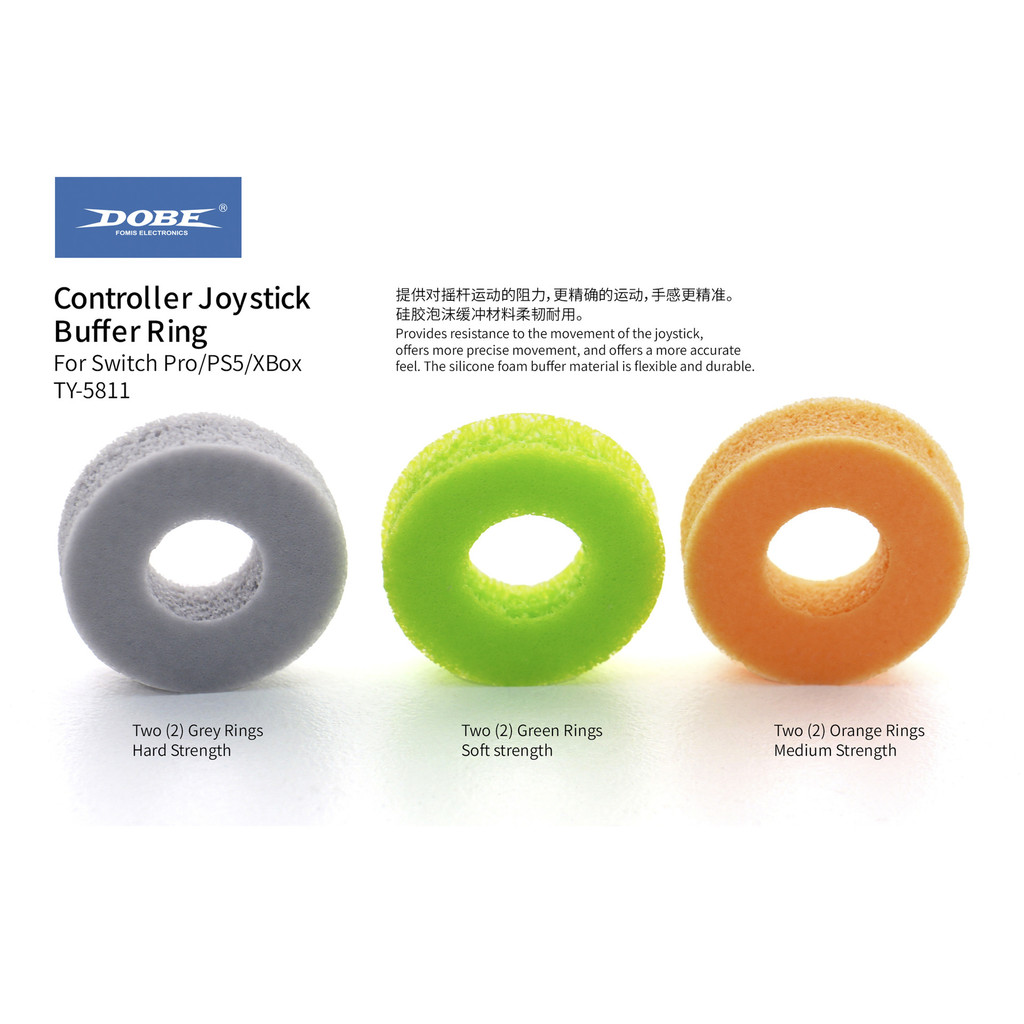 สินค้าใหม่ Switch PRO Gamepad/PS5/PS4/XBOX/Universal Handle จอยสติ๊กกันกระแทกแหวน 6 ชิ้นแพ็ค
