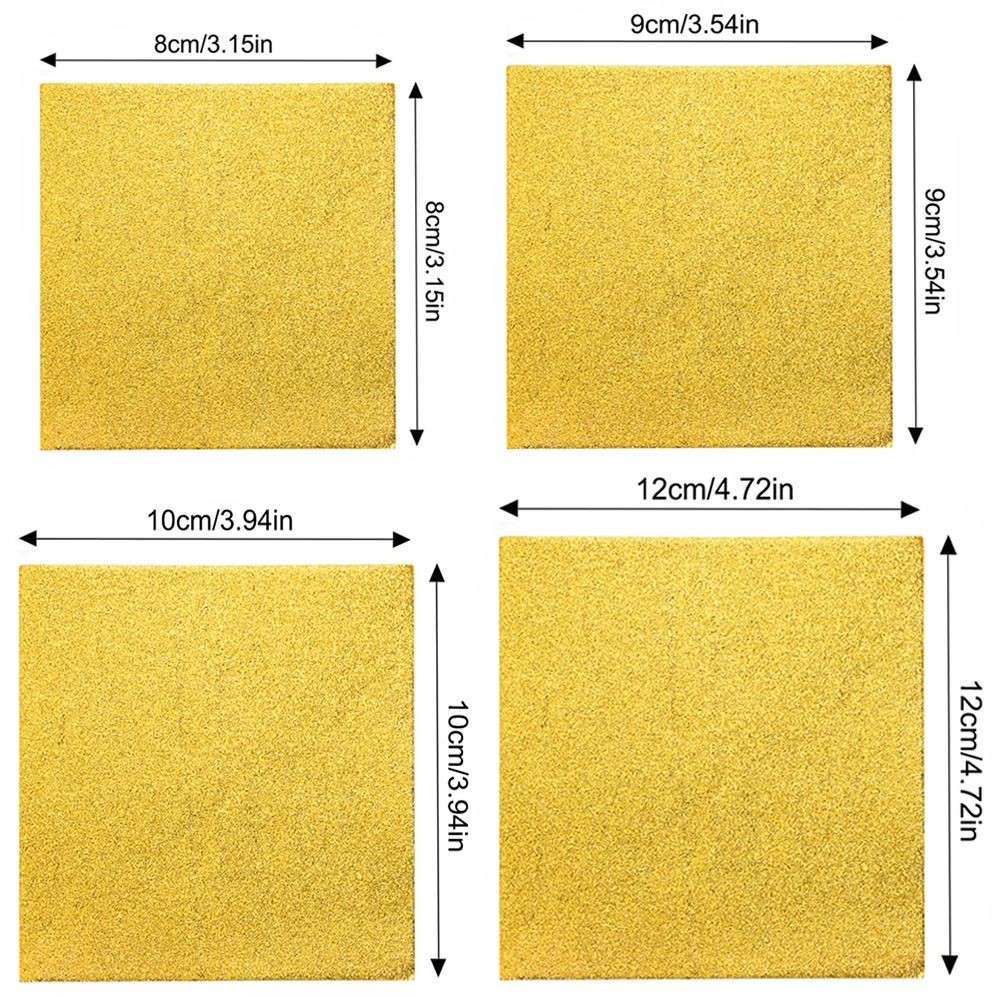 APPEAR กระดาษอลูมิเนียมฟอยล์, ผ้าพันขนมฟอยล์สีทองสี่เหลี่ยม, ห่อช็อคโกแลตปิดทอง, อุปกรณ์จัดงานแต่งงาน ราคา ถูกที่สุด ดีลบีเคเค แกลเลอรีภาพที่ 2