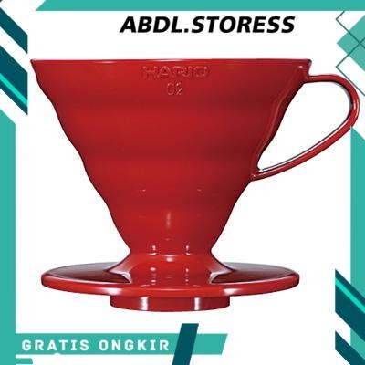 Hario V60 Plastic Dripper 02 V60 สีแดง (VD-02R)
