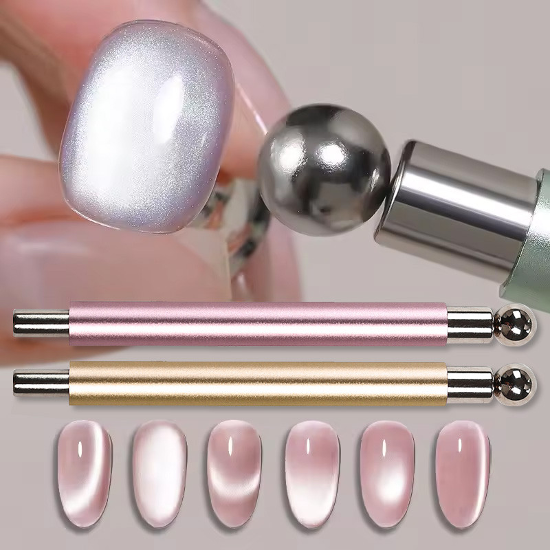 แท่งแม่เหล็กแมวสองหัวพร้อมลูกเหล็กปากกาเครื่องมือแม่เหล็กเล็บมัลติฟังก์ชั่นสําหรับสตูดิโอร้าน ทําเอง หรือใช้ในบ้าน