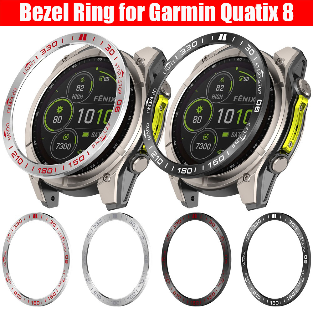Bezel แหวนสําหรับ Garmin Quatix 8 47 มม.51 มม.Quatix8 กรอบโลหะ Dial กาวฝาครอบป้องกันกรณี