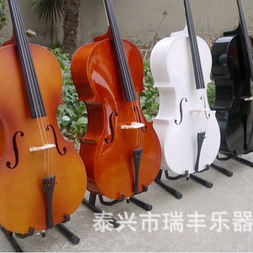 Bright Matte White Black Cello Beginner Children Adult Practice Cello Colourful Cello