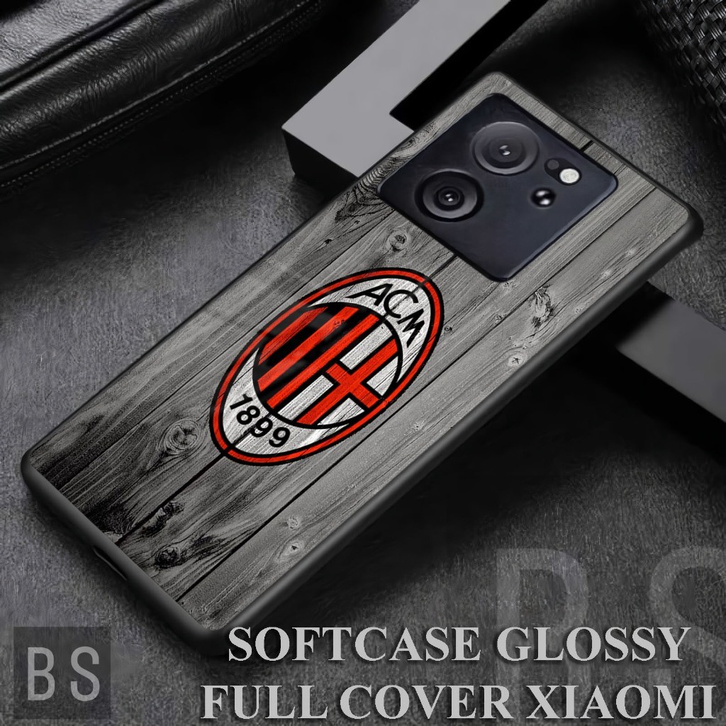 [ BS43 AC MILAN ] Softcase MI 10T PRO,11T,11T PRO,12T,13T Case Shiny Mirror Sublime Silicone Xiaomi