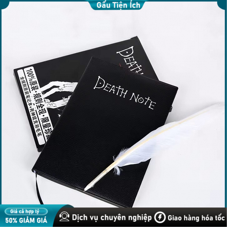 Death Note Death Note [พร้อมปากกาแปรง คลิปหนีบหนังสือ] สมุดปกหนังพร้อมสมุดลอกอนิเมะ