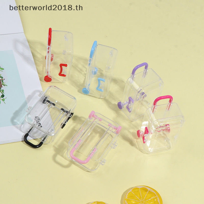 [betterworld2018] Mini PlasticTravel กระเป๋าเดินทางกล่องอุปกรณ์เสริมตุ๊กตาเฟอร์นิเจอร์ของเล่นเด็ก [T