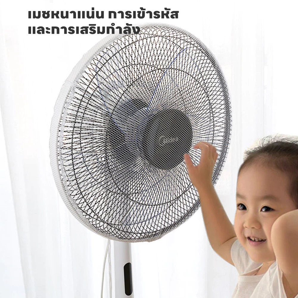 AIKOKY ตาข่ายป้องกันพัดลม ถอดล้างได้ ป้องกันเด็ก-สัตว์เลี้ยง thumbnail 3