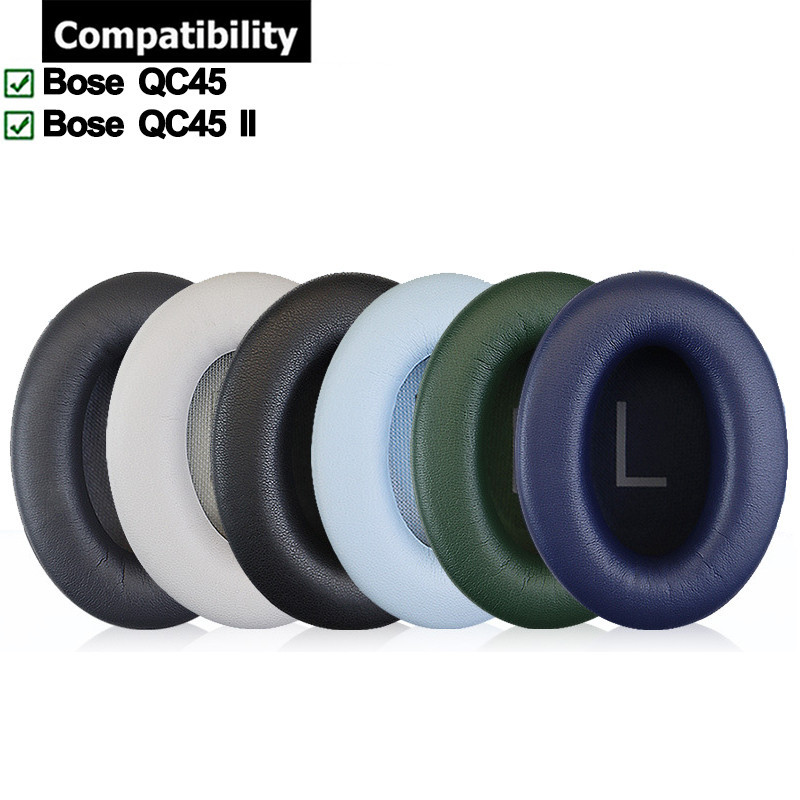 แผ่นรองหูฟังสําหรับ Bose QC45 / QC45 II ชุดฟองน้ําเบาะรองหู 1 คู่ Earmuffs