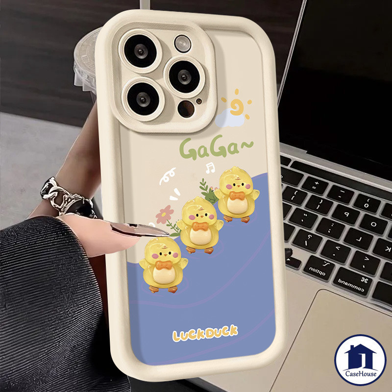 เป็ดน่ารักซอฟท์เคสเข้ากันได้สำหรับ Samsung A05 A12 A03 A15 A05s A23 A14 A03s A04s A25 A50 A13 A52 A24 A32 A30s