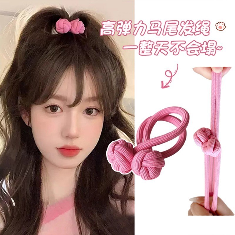ชุด 5 ผู้หญิงผมหางม้าผูกผมยางรัดเครื่องประดับผม