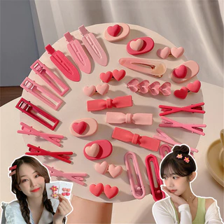สีชมพูผูกโบว์กิ๊บผู้หญิง ไร้ร่องรอย ขอบคลิปใหม่ด้านบางคลิปน่ารักคลิปขนาดเล็ก หมวก