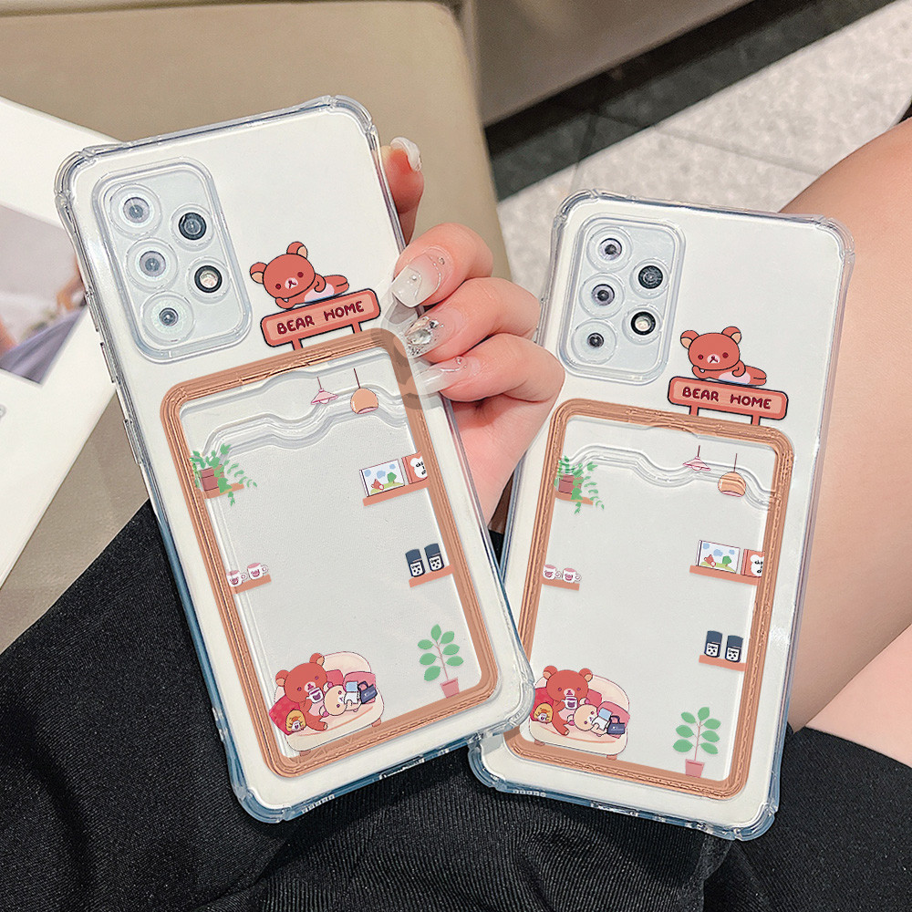 for เคสใส samsung A16 A05S A55 A54 A06 A15 A12 A22 A52S A34 A04S 5G เคสซัมซุง A14 A73 A25 A13 A23 A35 A53 4G ที่ใส่บัตร