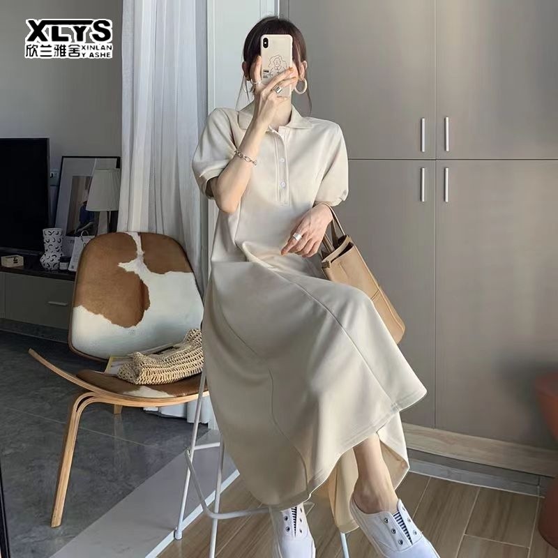 Dfd ซินลันยาเช ชุดเดรสคอโปโลฝรั่งเศสหรูหราสําหรับผู้หญิง