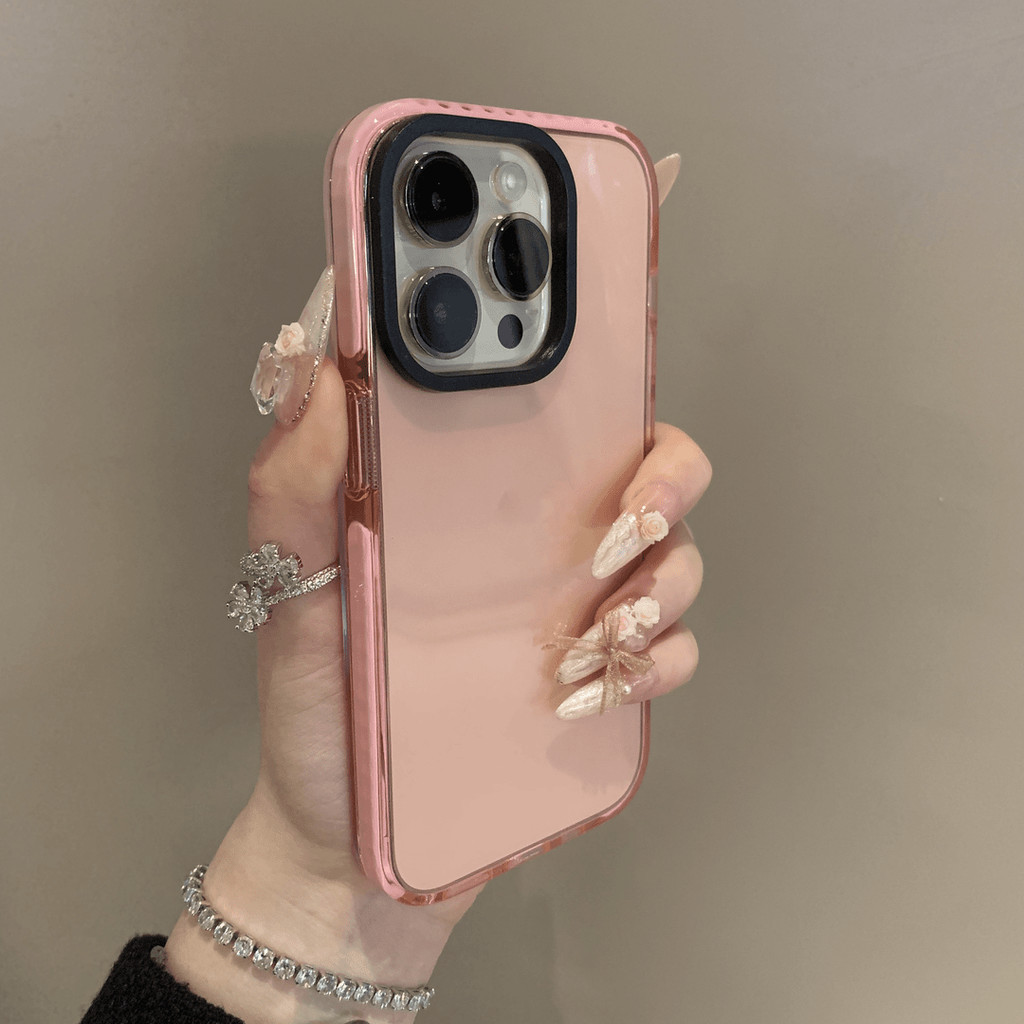 หรูหราทูโทนเคสโทรศัพท์ใสสําหรับiphone15 14 13 12 11 Pro MAX IXS MAX XR XS 7 8 Plusกันกระแทกกล้องซิลิโคนป้องกันนุ่มปกหลัง