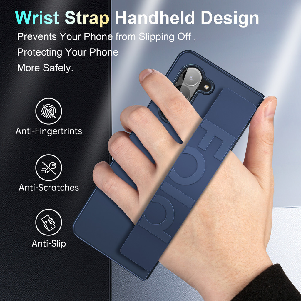 เคส Samsung Z Fold 6 Fold 5 Fold 4 3 สายรัดข้อมือซิลิโคนอ่อนนุ่ม ความรู้สึกสัมผัสที่ดีที่สุด ป้องกันหน้าจอ กล้อง สายรัดข้อมือกันกระแทก เคลือบ โปร่งใส