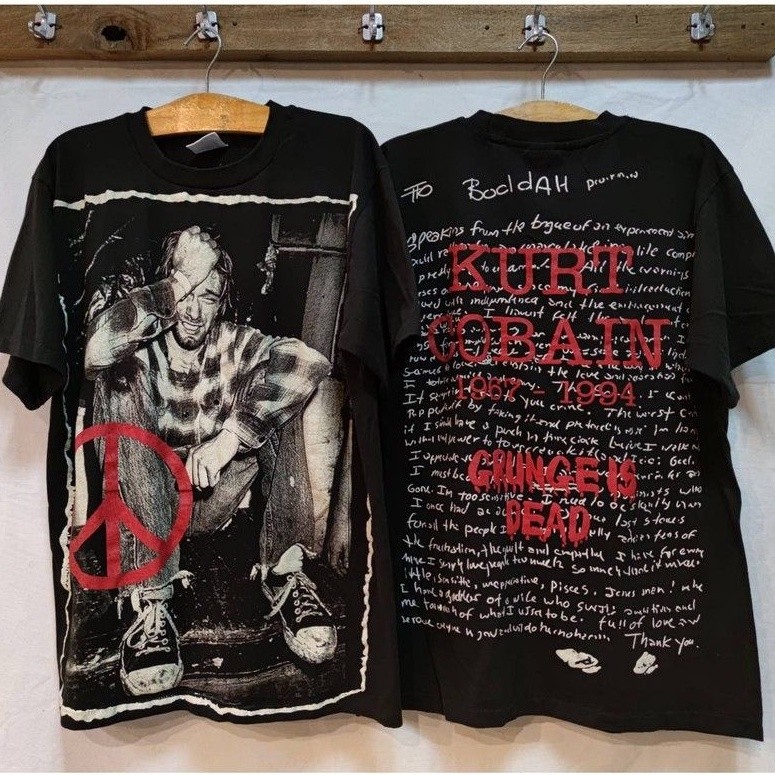 เสื้อยืด Ovp Nirvana Kurt Cobain Bootleg ( แขนสั้น )