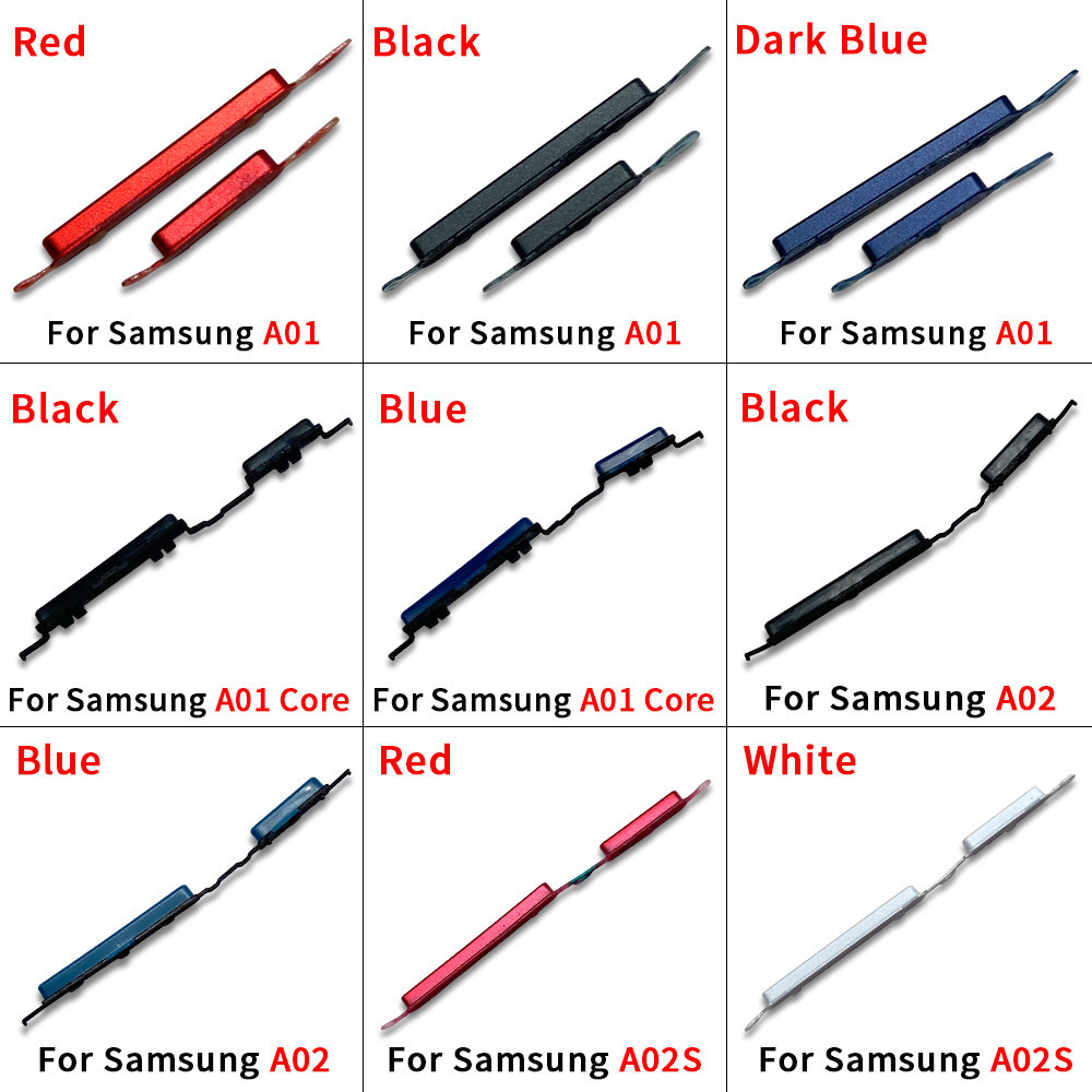 เพิ่ม-ลดเสียง สำหรับ Samsung A01 Core A02 A02S ปุ่มสวิต ปุ่มเปิดปิด ปุ่มเปิดปิด ปุ่มสวิตช์นอก