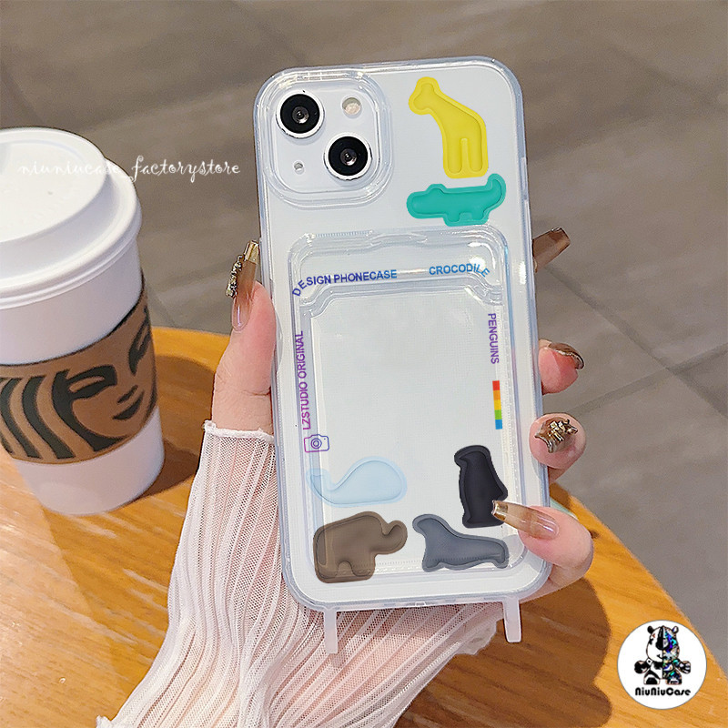 เคสโทรศัพท์ For IPhone 12 13 14 15 11 Pro Max 7 15 8Plus XR X XS Max SE แฟชั่นที่เรียบง่าย กระเป๋าสตางค์ช่องใส่การ์ดกรณี