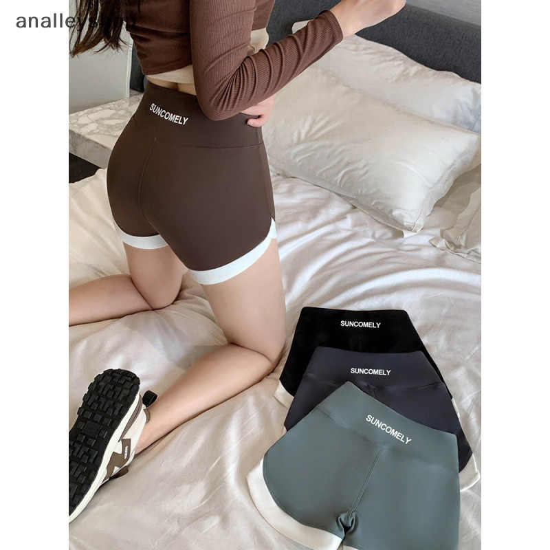 [Analleyshop] ฤดูร้อนกางเกงขาสั้นมินิฉลามผู้หญิงบางเอวสูงสีขาวขอบสีคมชัดเซ็กซี่สบายๆกีฬาสั้นกางเกงขาสั้นความปลอดภัย [th]