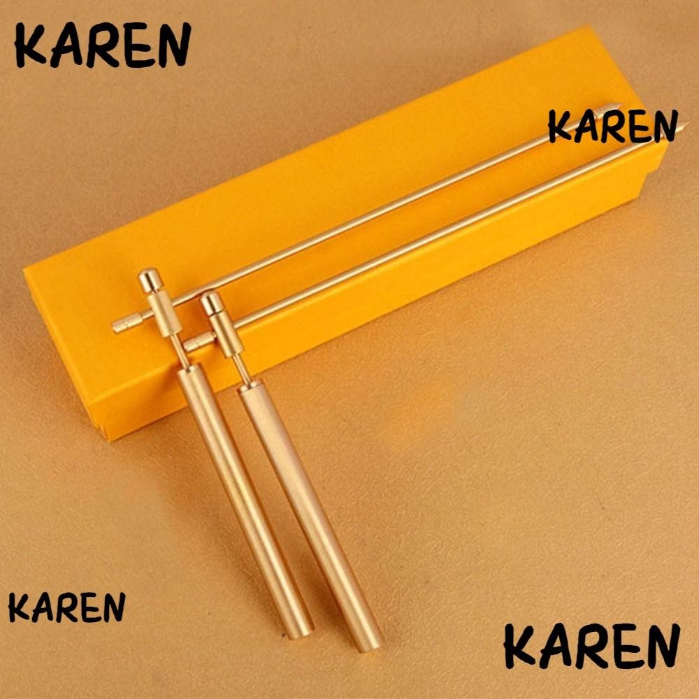 Karen 2PCS อุปกรณ์ล่าสัตว์ผี, ทองแดงบริสุทธิ์ 99.9% แท่ง Dowsing, เครื่องมือล่าสัตว์ผี แท่งตรวจจับโลหะ การล่าสัตว์ผี