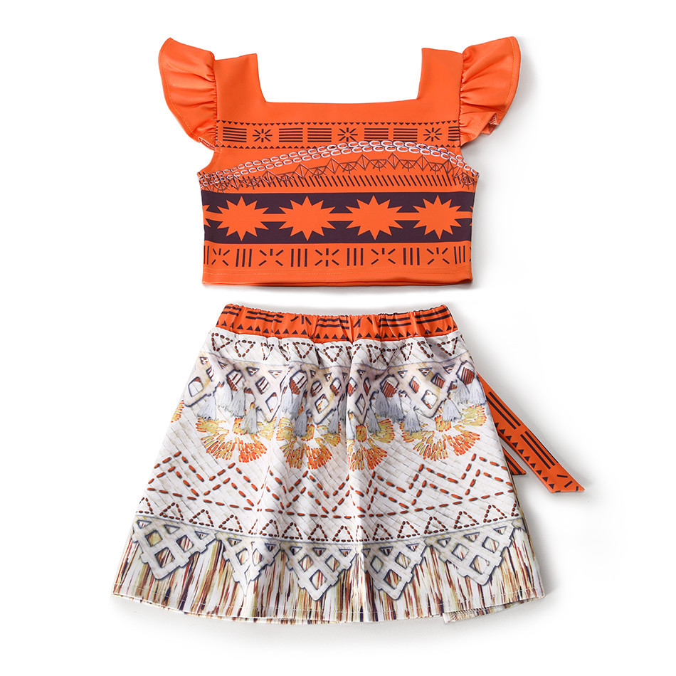 2024 สไตล์ใหม่พร้อมสต็อก โมอาน่า ชุดสําหรับเด็กคอสเพลย์เครื่องแต่งกายสาววันเกิดเจ้าหญิงชุดลําลองฮาโลวีนเสื้อผ้า - รูปที่ 3