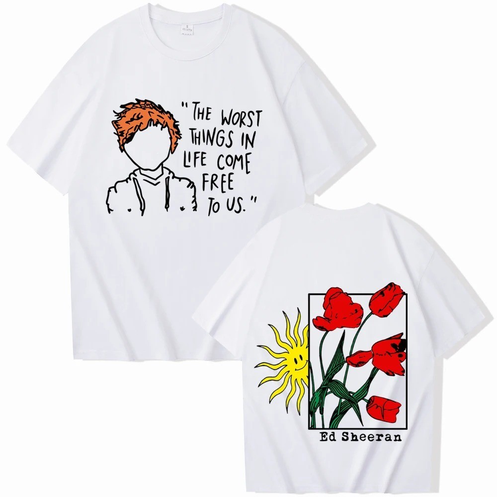 2024 Ed Sheeran เสื้อยืด Harajuku เสื้อแฟนๆ