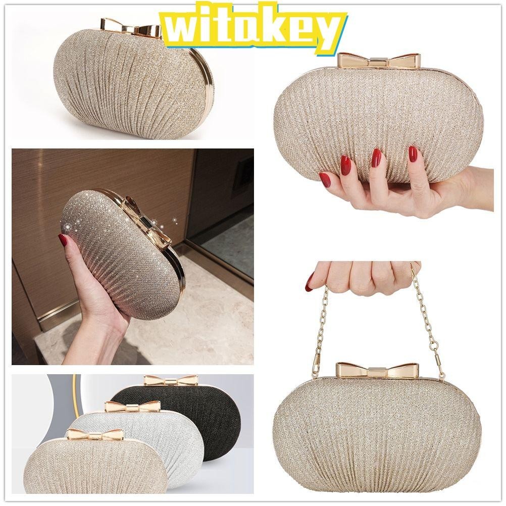 Witakey กระเป๋าราตรี กระเป๋าถือทรงไข่แต่งงาน คลัทช์